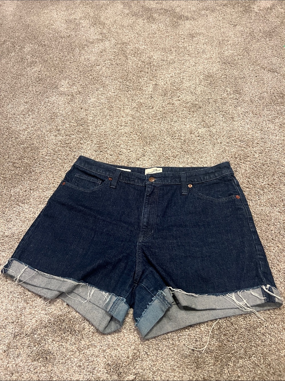 Universal Thread Dark Indigo Cuffed Denim Shorts 12/31R